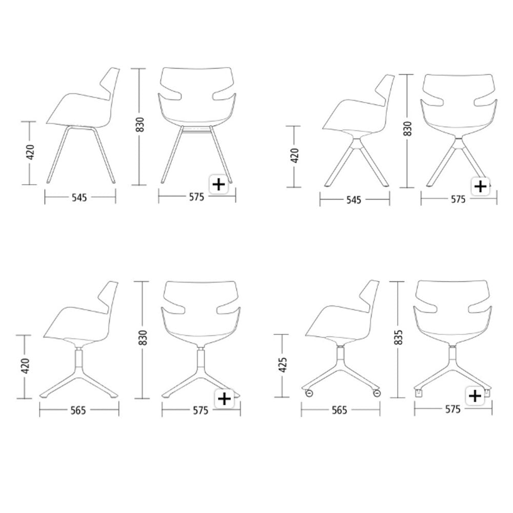 Wiesner Hager bloum | Farbe Schwarz | Besucherstuhl | Konferenzstuhl | Design Sessel