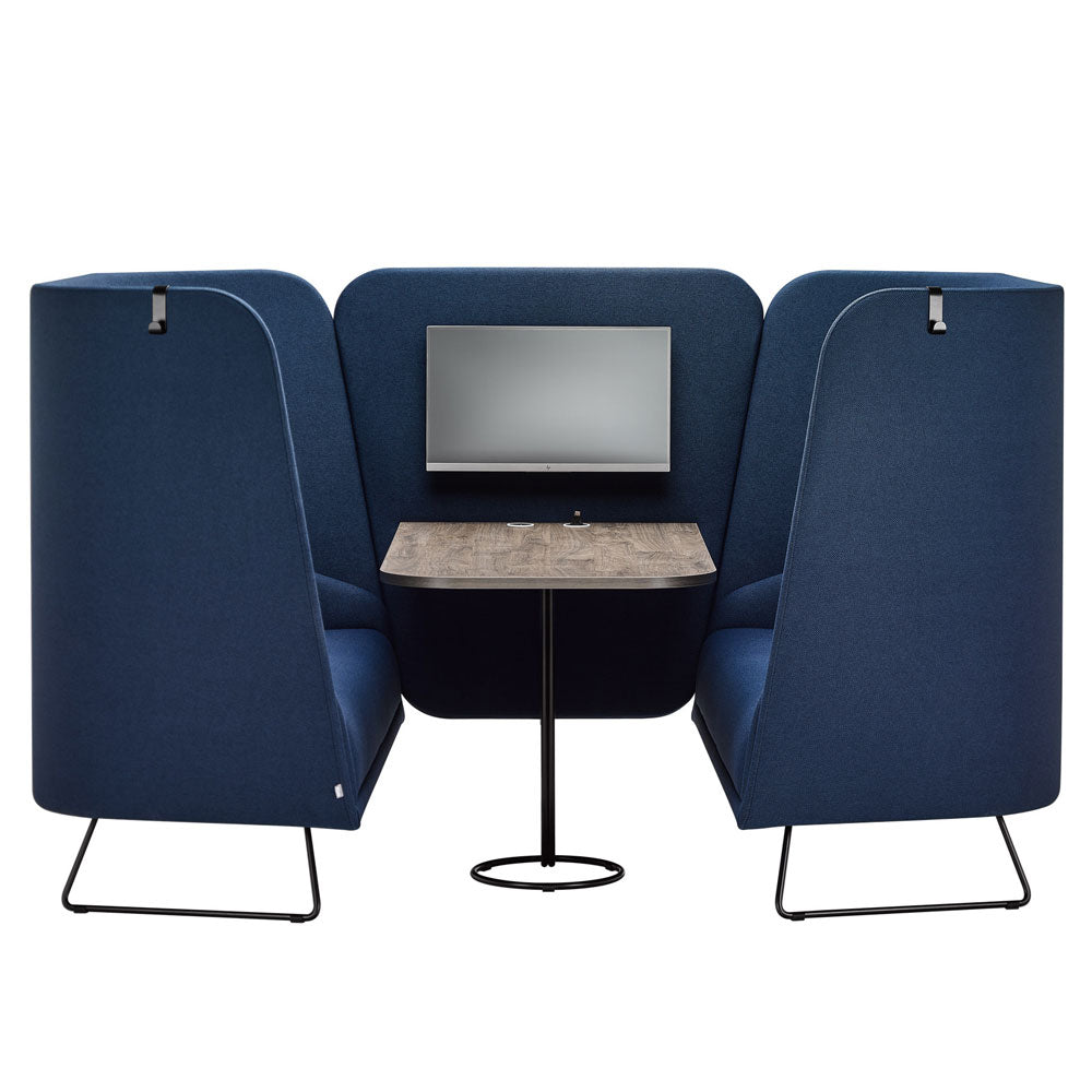 YOS S8 Akustikloge - Loungesofa mit Tisch – Kommunikationszone - Design Sitznische mit Schallschutz