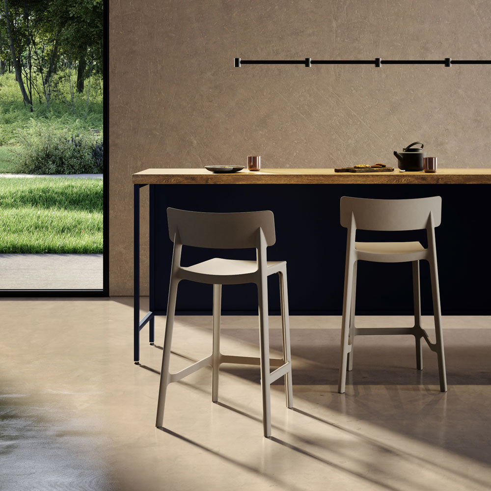 Kastel Klan Barhocker | Tresenstuhl | Barstuhl Kunststoff | Outdoor / Indoor