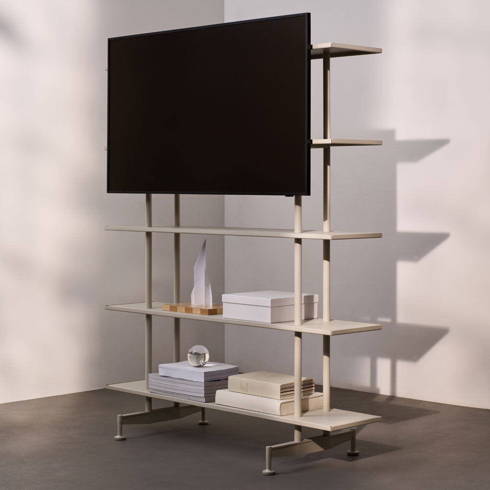 LINTEX A08. Regal Grau | Glas Whiteboard | Raumteiler mobil | Schallabsorber | Magnetisches Whiteboard |