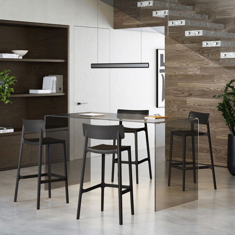 Kastel Klan Barhocker | Tresenstuhl | Barstuhl Kunststoff | Outdoor / Indoor