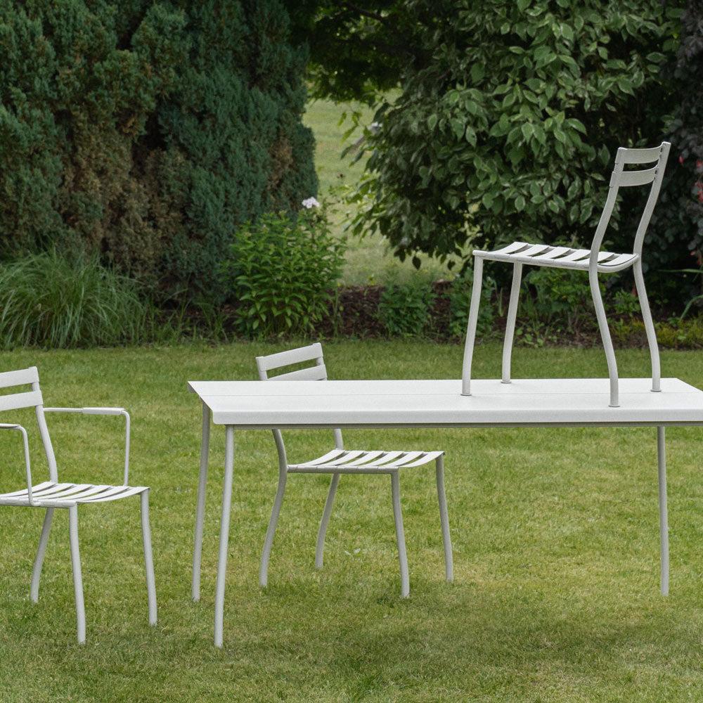 mdd Flaner Outdoor Stapelstuhl | Set 2 Stück | ohne Armlehne | Wetterfest Metall | Design Outdoor Stühle