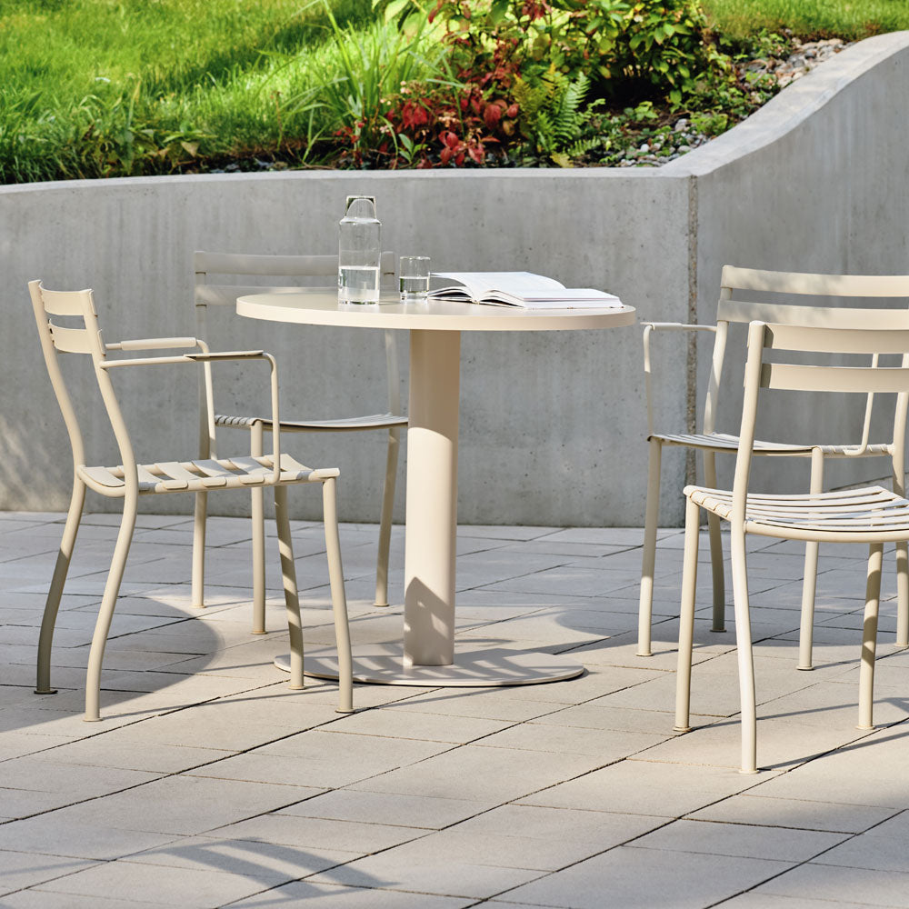 mdd Flaner Outdoor Stapelstuhl | Set 2 Stück | ohne Armlehne | Wetterfest Metall | Design Outdoor Stühle