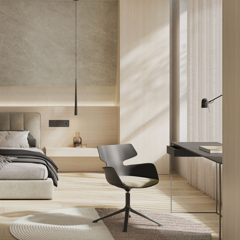 Wiesner Hager bloum | Farbe Schwarz | Besucherstuhl | Konferenzstuhl | Design Sessel