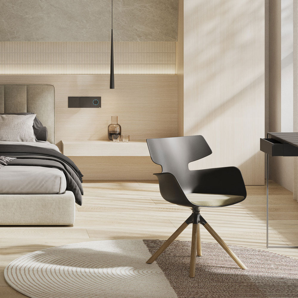 Wiesner Hager bloum | Farbe Schwarz | Besucherstuhl | Konferenzstuhl | Design Sessel