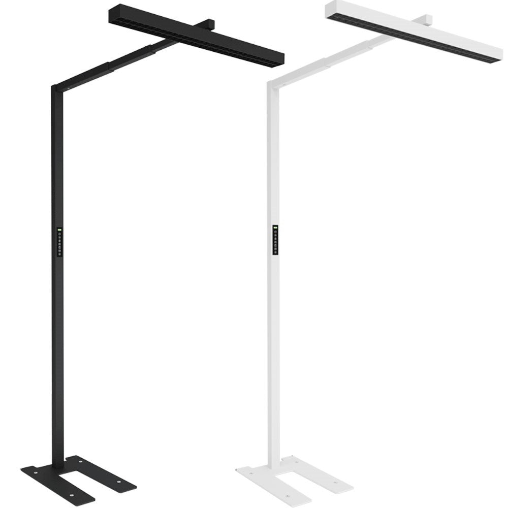 YOS intelligente LED Büro Stehleuchte Design | Stehlampe | blendfrei | Tageslichtsensor | Auto Lichtanpassung