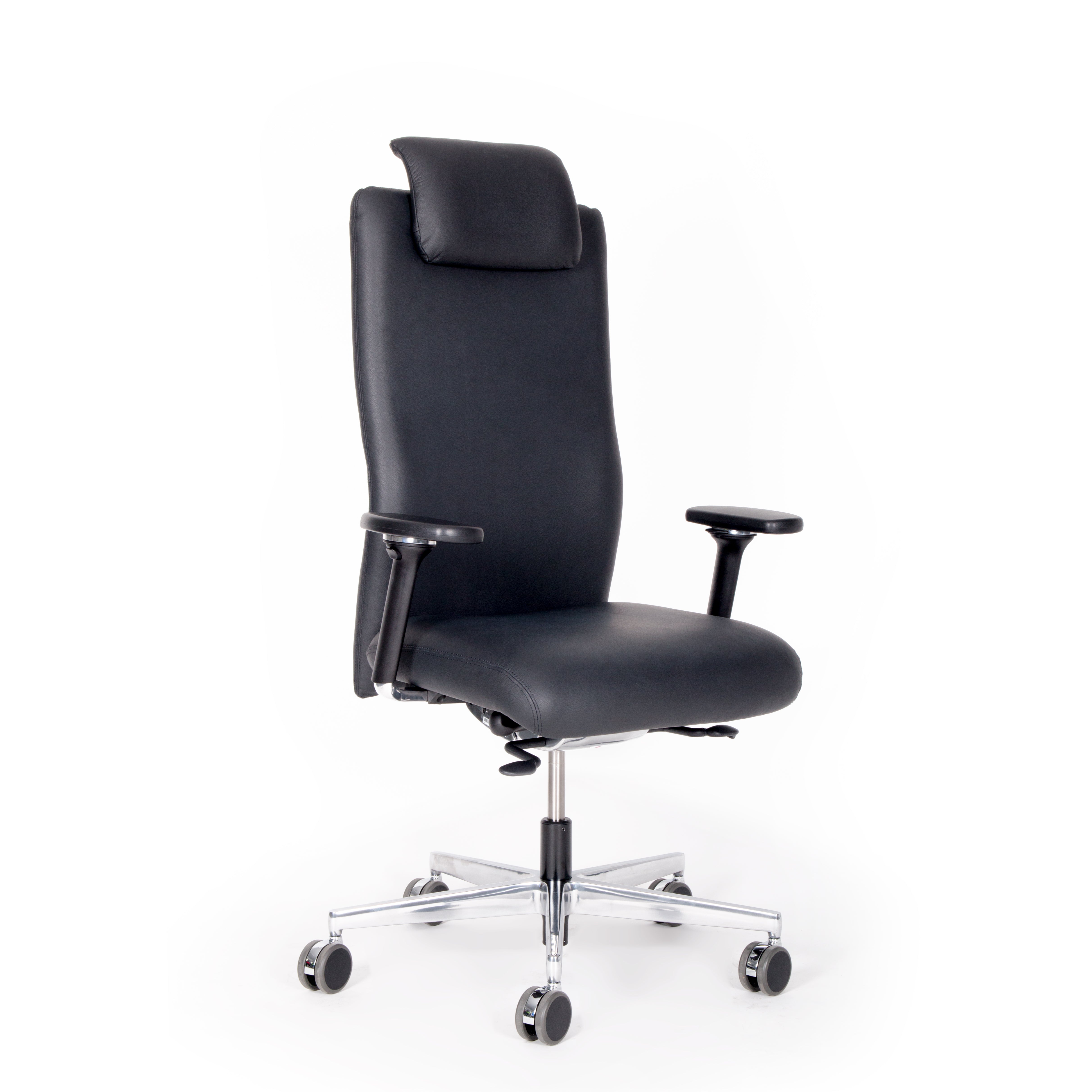 Ergonomischer Bürostuhl XL Agilis AG12 Leder - ergonomischer Schwerlaststuhl bis 200 KG - Auf Rechnung kaufen
