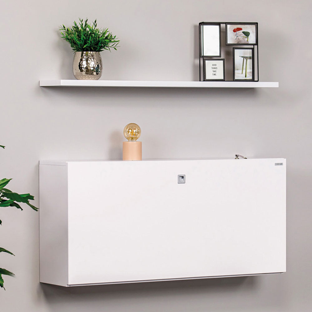 Reiss Wandschreibtisch klappbar | Platz für 2 Monitore | Schreibtisch - 120cm breit - viel Platz