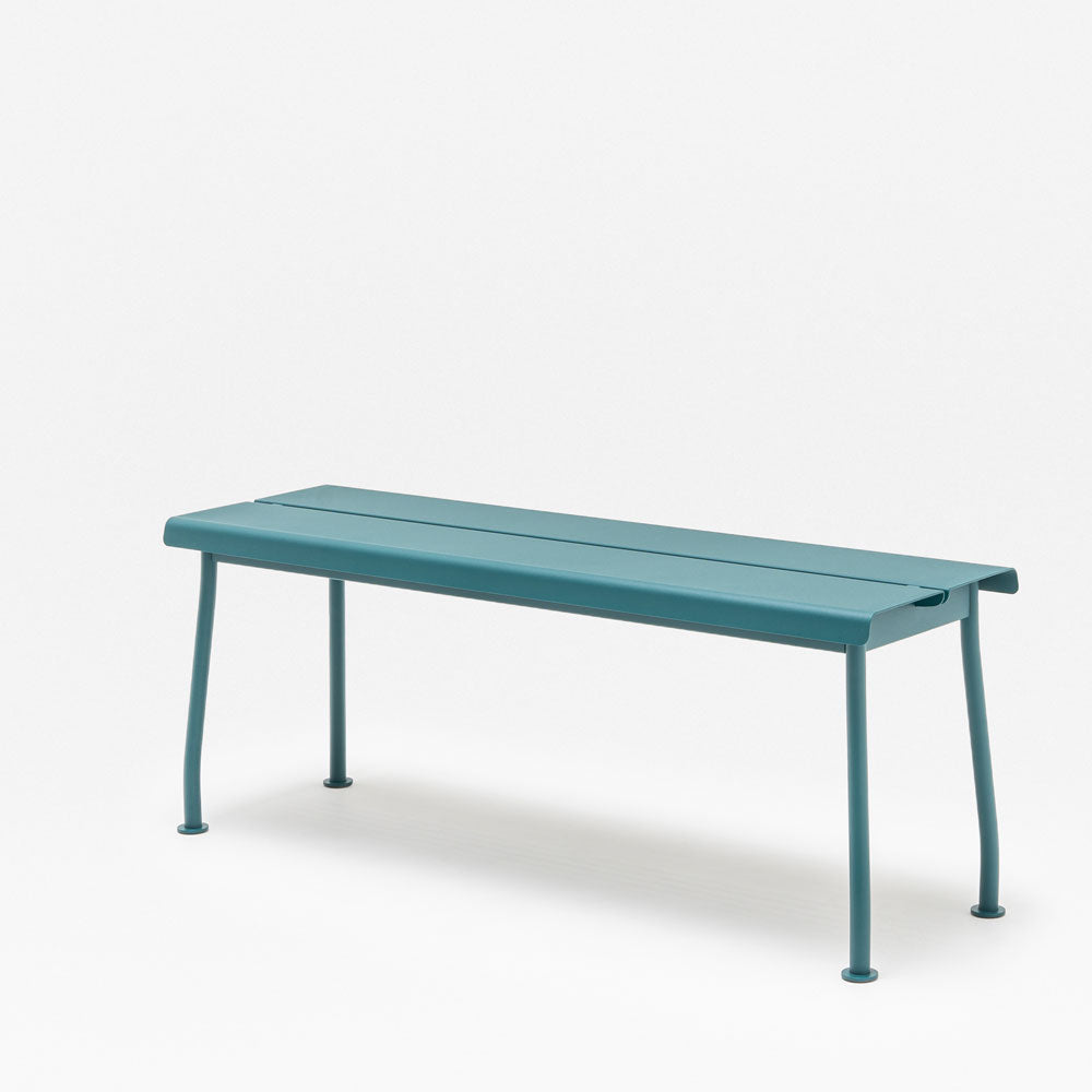 mdd Flaner Outdoor Bank | Sitzbank 120 cm | Wetterfest Metall | Design Outdoor Stühle