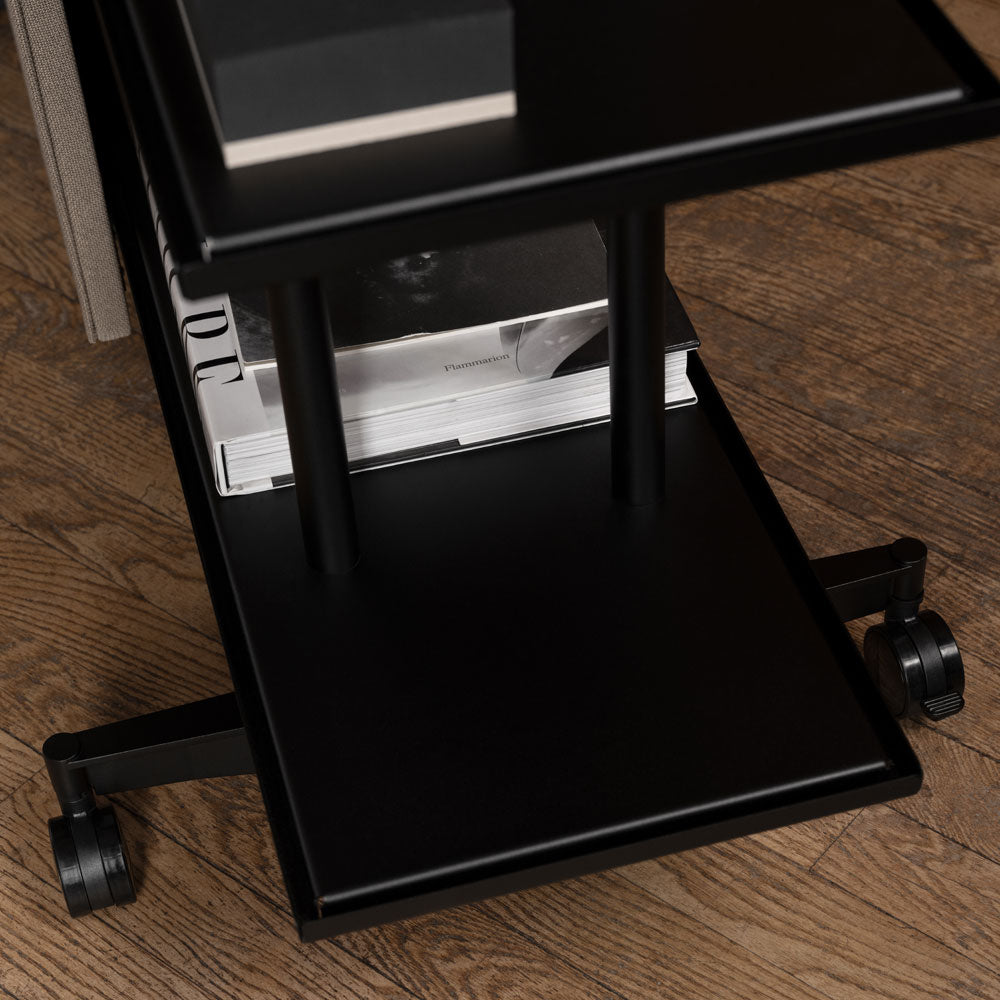 LINTEX A08. Regal Schwarz | Glas Whiteboard | Raumteiler mobil | Schallabsorber | Magnetisches Whiteboard