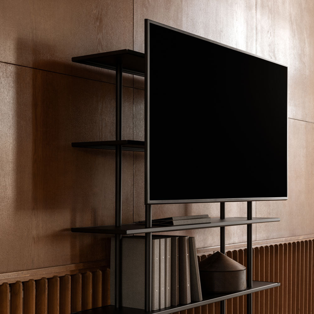 LINTEX A08. Regal Schwarz | Glas Whiteboard | Raumteiler mobil | Schallabsorber | Magnetisches Whiteboard