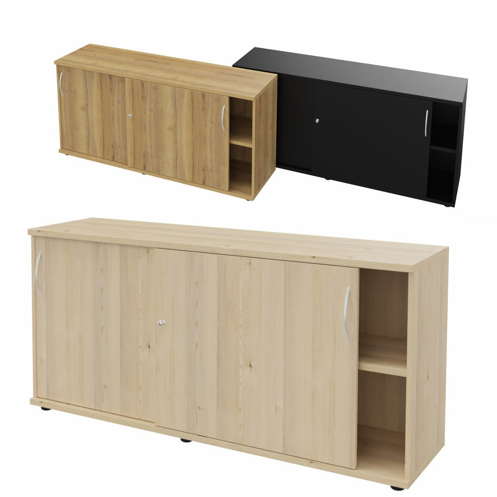 Schiebetürenschrank | Aktenschrank | Sidebord | Büroschrank 2OH x 1600 mm breit + Schrankserie Profi