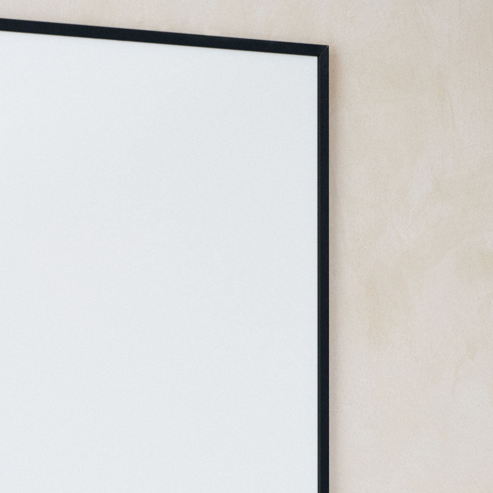 LINTEX Whiteboard ONE | Rahmen Weiß und Schwarz | Emaillierte, magnetische Schreibfläche