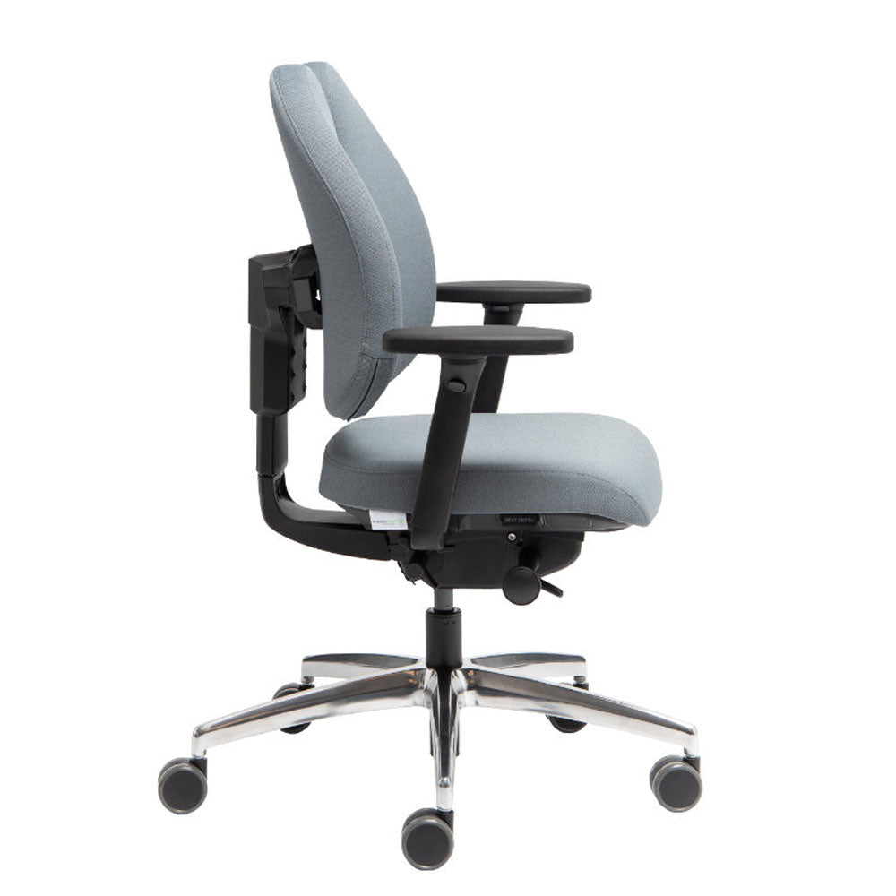 Wupperchair Muvback L6 | 4D Armlehnen | ergo Bürostuhl | geteilter Rücken & Sitzneige