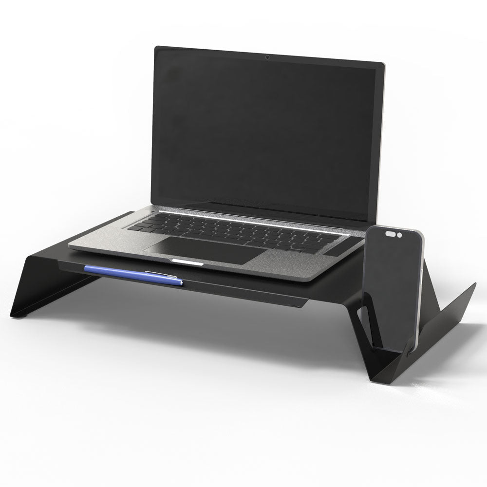 Ergonomische Monitorerhöhung Staand aus Metall – Stilvoller Monitorständer für gesunden Arbeitsplatz | Kauf auf Rechnung