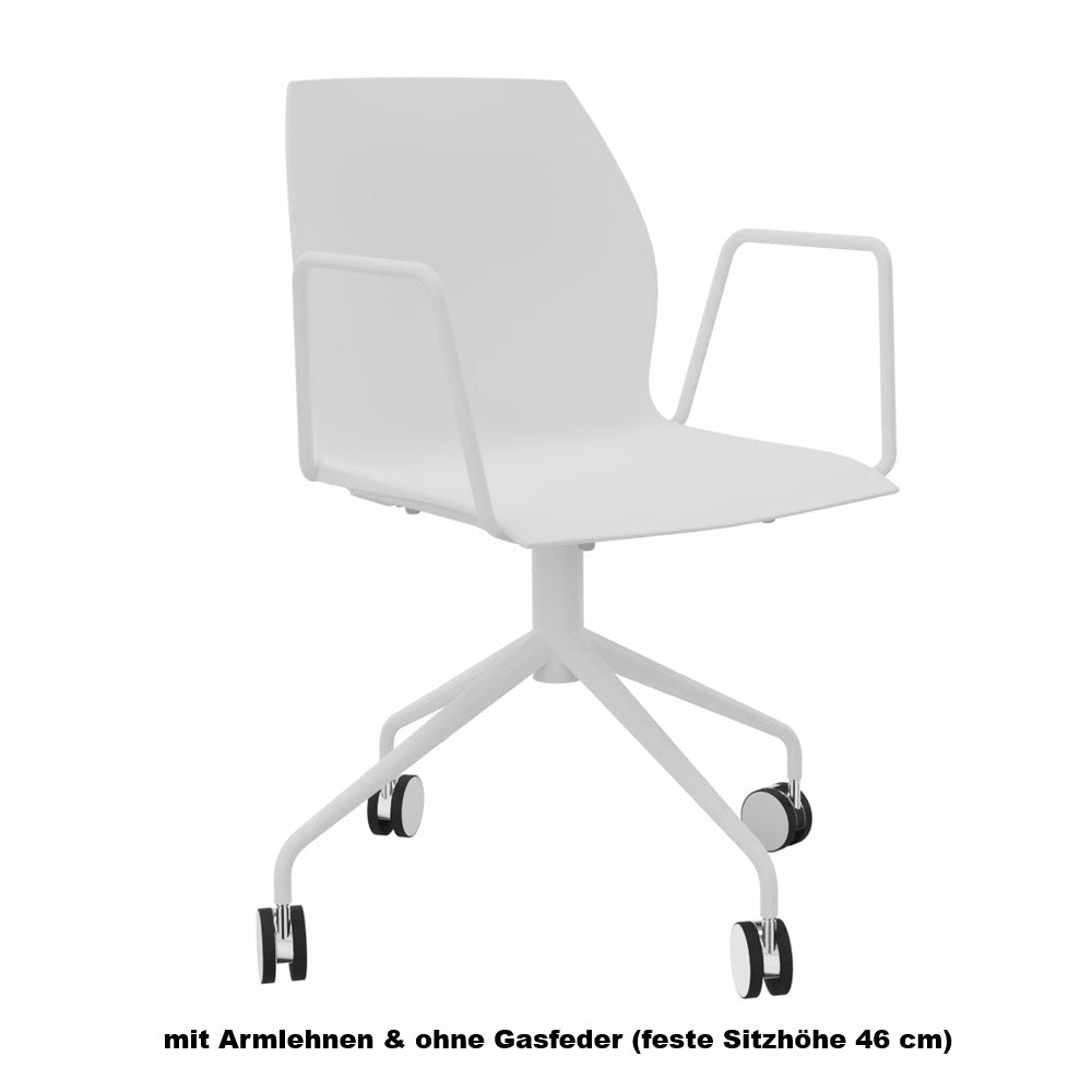 Kastel Kalea Drehstuhl auf Rollen | Besucherstuhl mit Spinnengestell | auf Rechnung bestellen