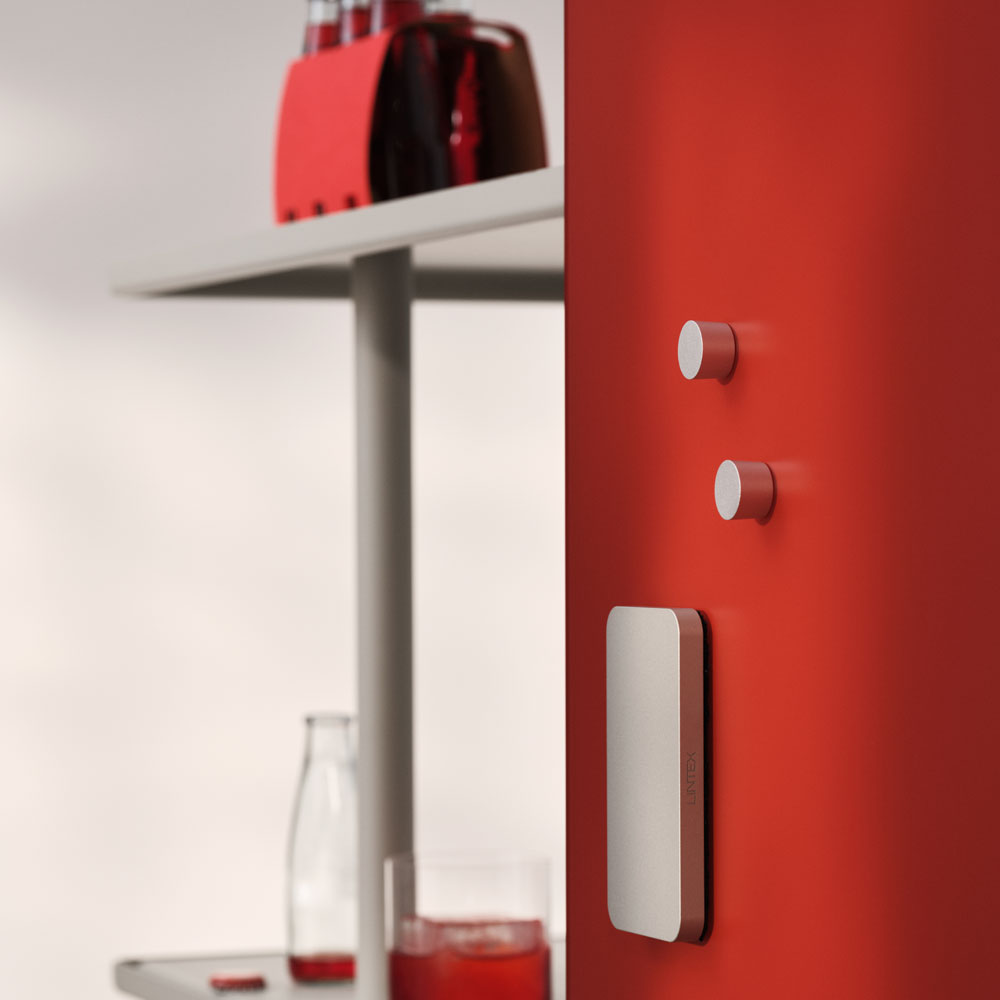 LINTEX A08. Regal Grau | Glas Whiteboard | Raumteiler mobil | Schallabsorber | Magnetisches Whiteboard |