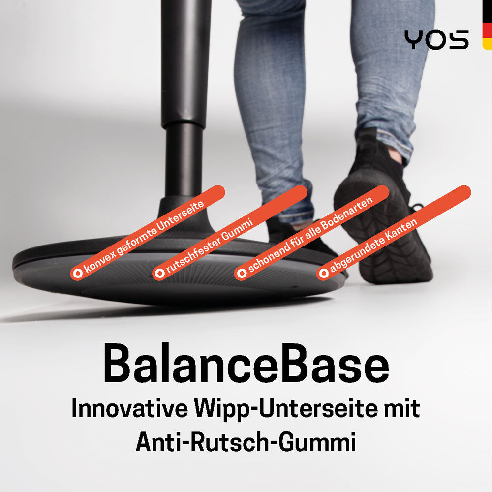 YOS S1 ergonomischer Bürohocker | Stehhocker | Perfektion aus Deutschland | auf Rechnung kaufen