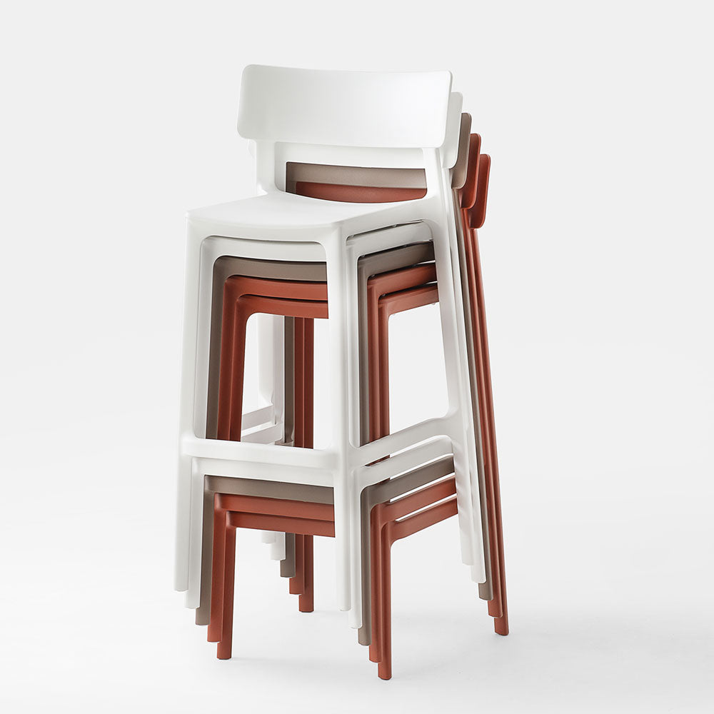 Kastel Klan Barhocker | Tresenstuhl | Barstuhl Kunststoff | Outdoor / Indoor