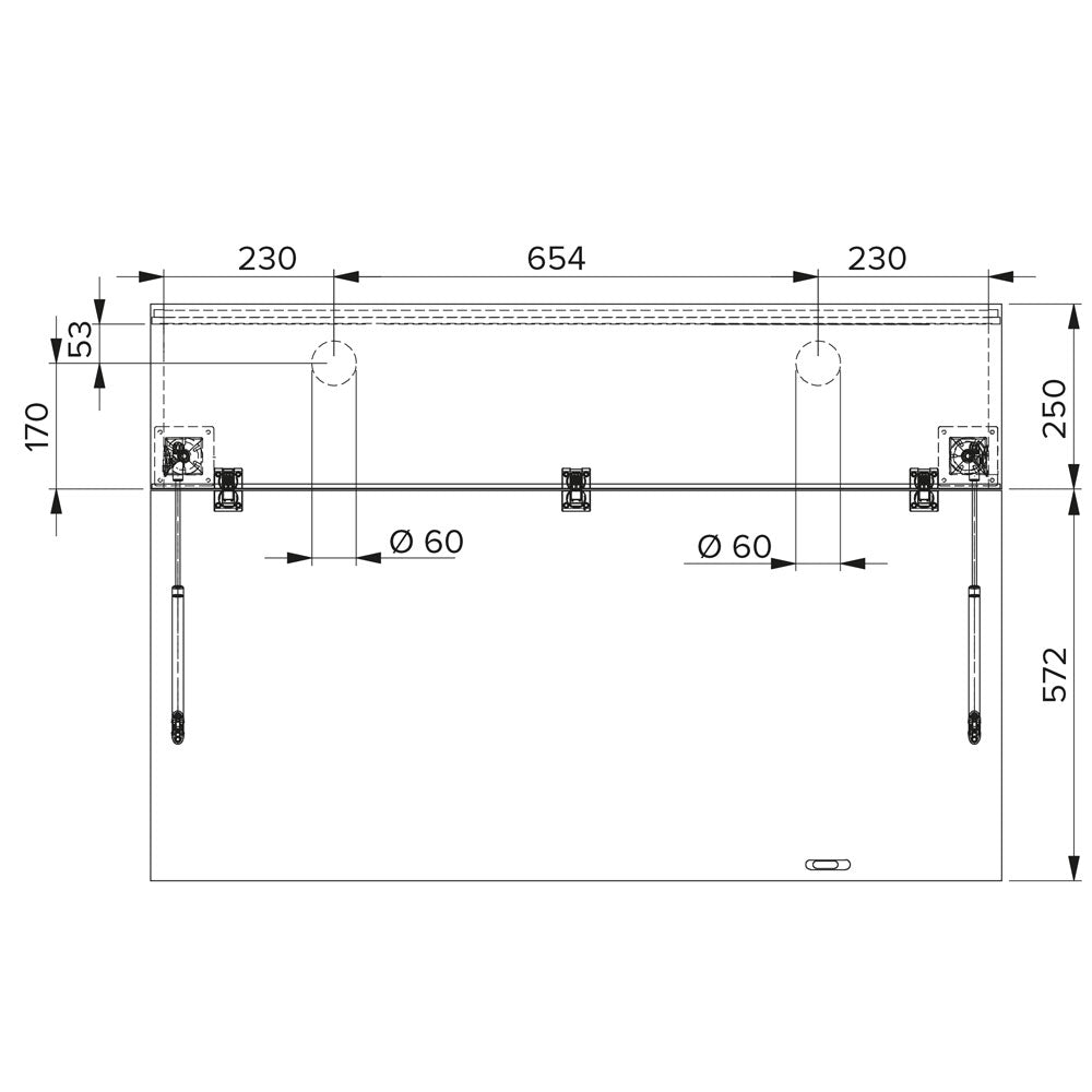 Reiss Wandschreibtisch klappbar | Platz für 2 Monitore | Schreibtisch - 120cm breit - viel Platz