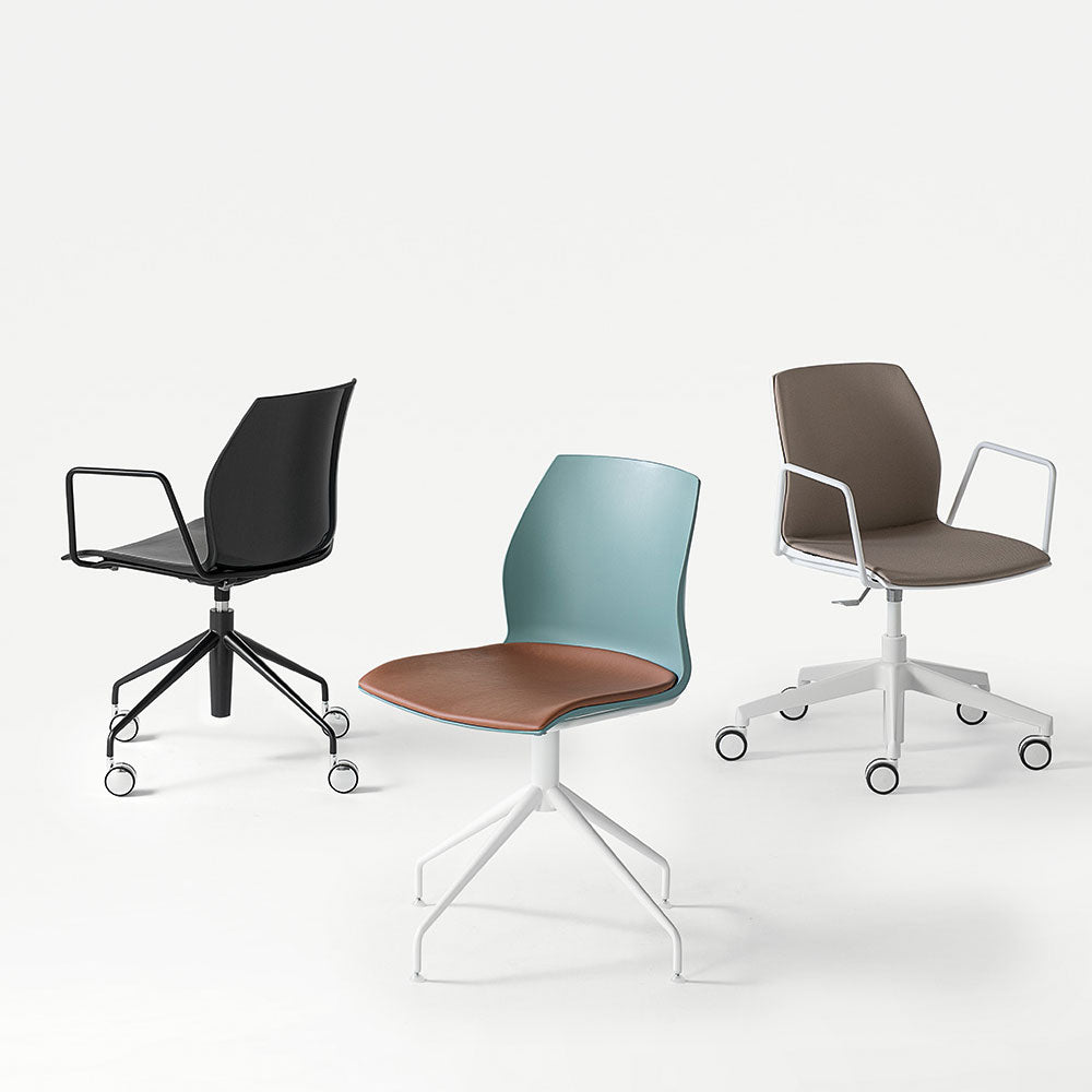 Kastel Kalea Drehstuhl auf Rollen | Besucherstuhl mit Spinnengestell | auf Rechnung bestellen