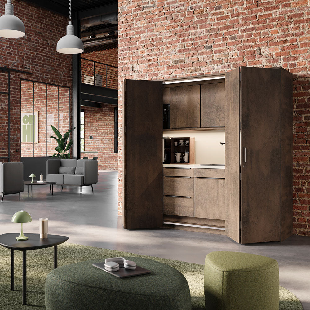 POP UP KITCHEN - fm Büromöbel – Verschließbare Büroküche für moderne Arbeitswelten - auf Rechnung bestellen