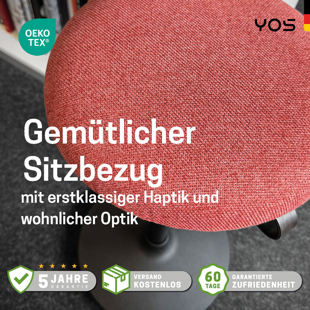 YOS S1 ergonomischer Bürohocker | Stehhocker | Perfektion aus Deutschland | auf Rechnung kaufen