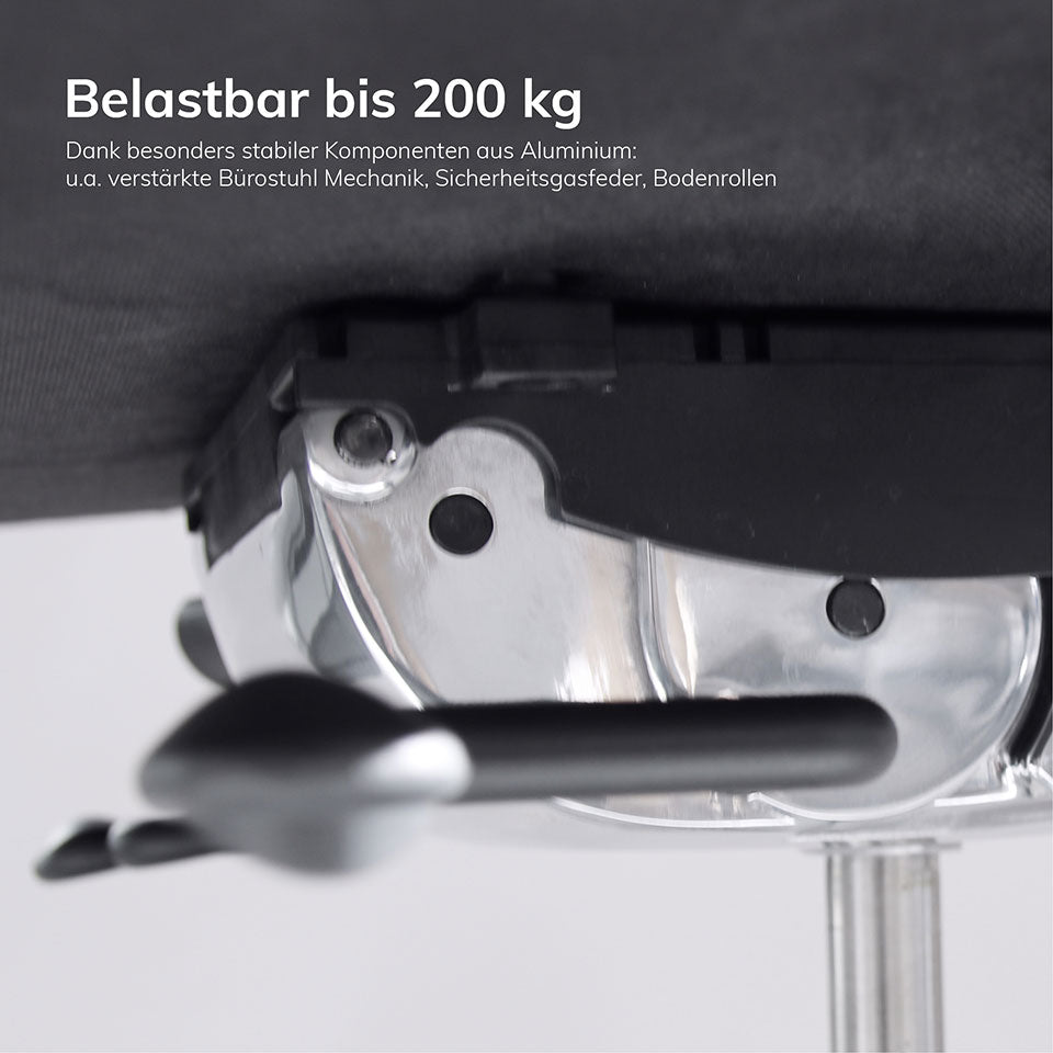 Ergonomischer Bürostuhl XL Agilis AG12 Leder - ergonomischer Schwerlaststuhl bis 200 KG - Auf Rechnung kaufen