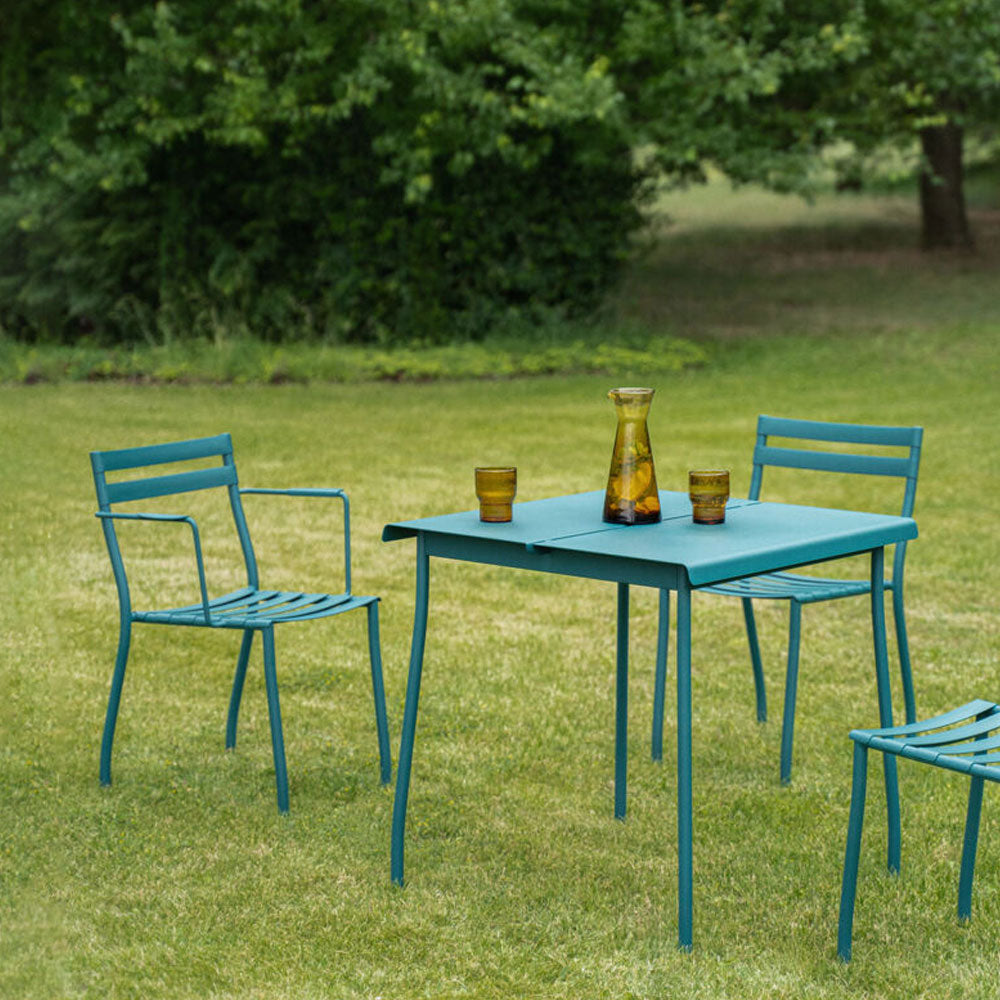 mdd Flaner Outdoor Stapelstuhl | Set 2 Stück | ohne Armlehne | Wetterfest Metall | Design Outdoor Stühle