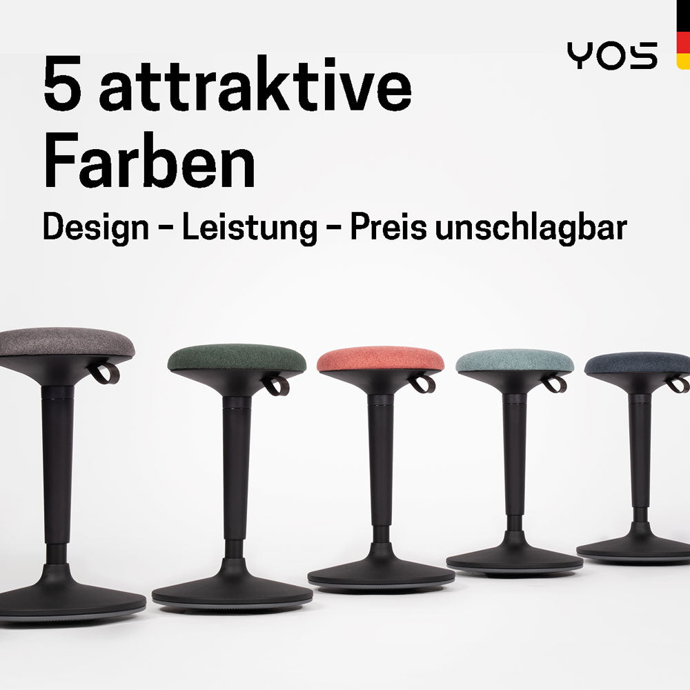 YOS S1 ergonomischer Bürohocker | Stehhocker | Perfektion aus Deutschland | auf Rechnung kaufen