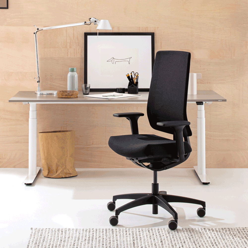 Tan Ergonomischer Bürostuhl Dauphin INDEED OPERATOR ID 7046_SLP Dauphin-indeed-operator-buerostuhl-polster-schwarz-bueromoebel-plus-ID-7046_SLP-design.gif