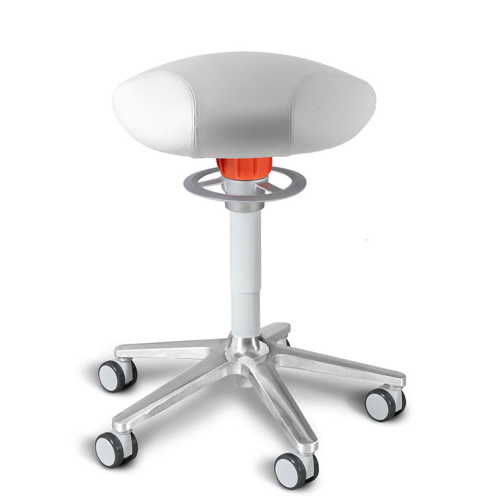 KÖHL ONGO Roll Triangel | Stoff | Schwarz Alu | ergonomischer Sitzhocker | Arbeitshocker
