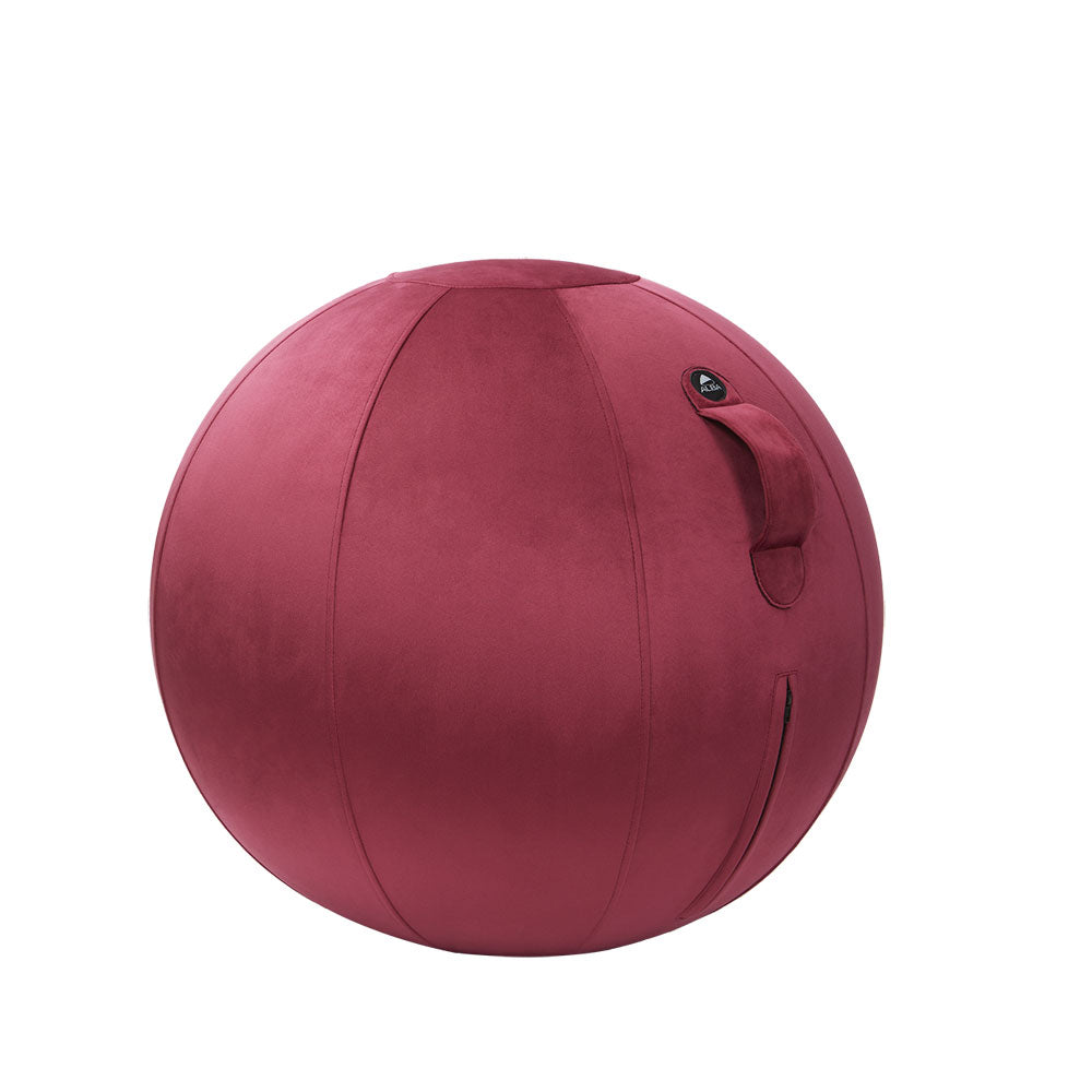 YOS Ergonomischer Sitzball Ø 65 cm | Samtstoff | Aktives Sitzen & Fitness | Sitzball