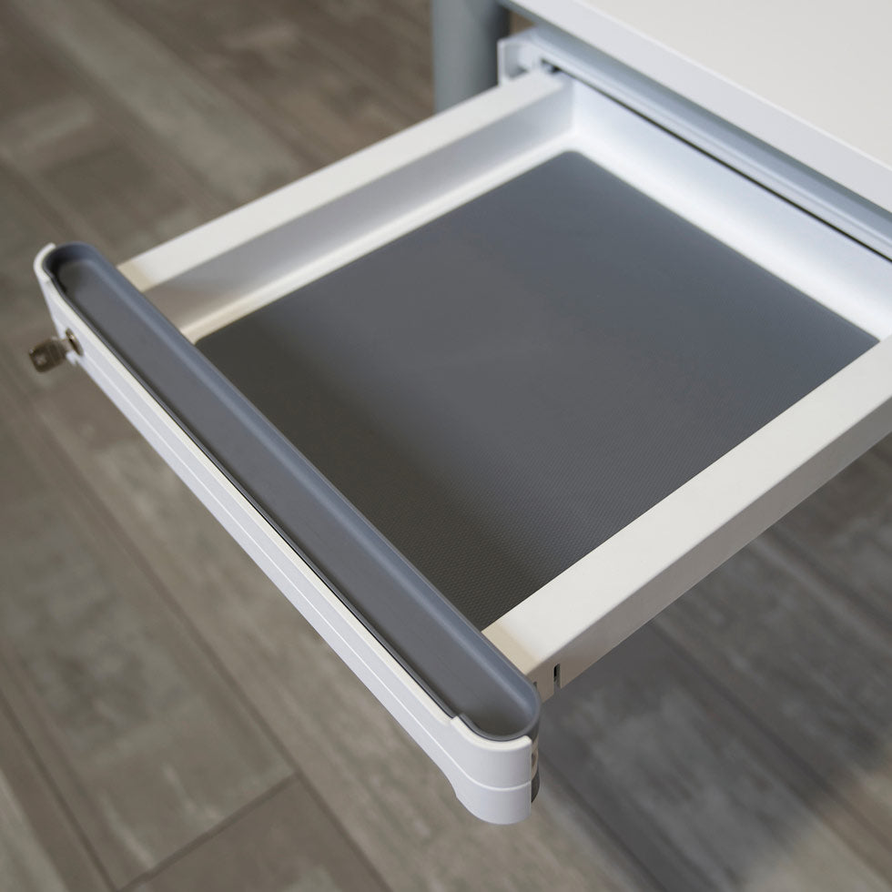 Unterbauschublade-schreibtisch-büromöbel plus-für tische mit Traverse-abschliesbar-weiß-design-günstig-soft