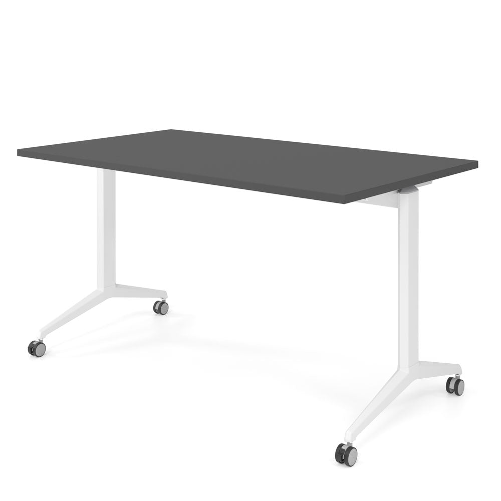 YOS Schreibtisch klappbar Pure - Klapptisch auf Rollen - 120-180 x 80 cm