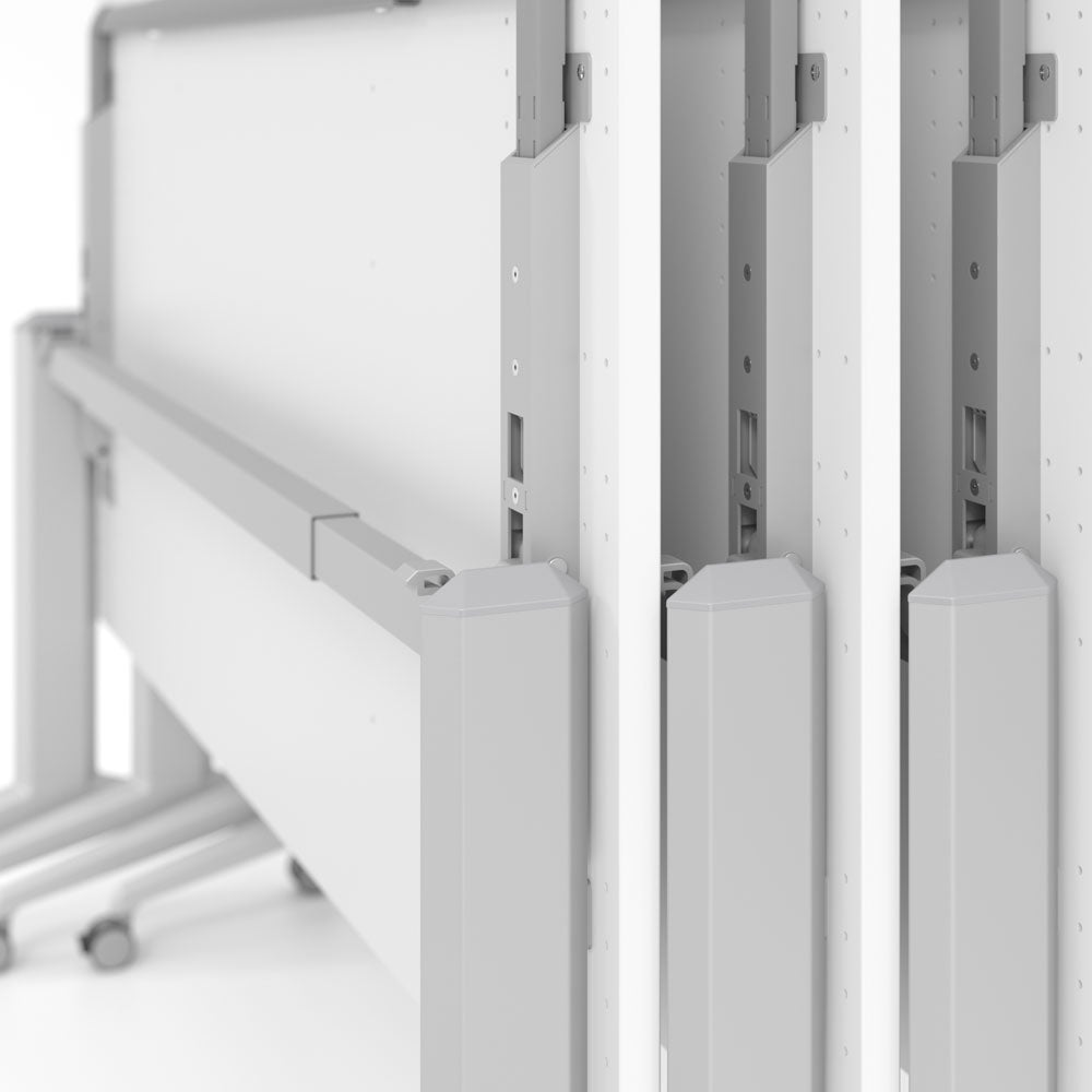 YOS Schreibtisch klappbar Pure - Klapptisch auf Rollen - 120-180 x 80 cm
