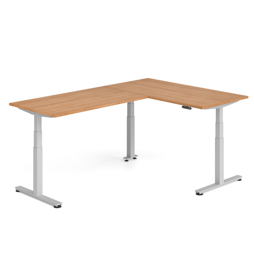 YOS T6 "SOFORT" Eck Schreibtisch höhenverstellbar | Winkelkombination 63 bis 127 cm Arbeitshöhe