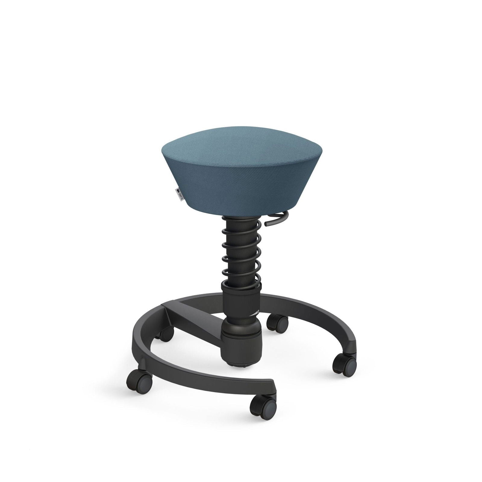 Aeris Swopper mit Rollen | Stoff Wolle Select Additional | Gestell Schwarz - Büromöbel Plus