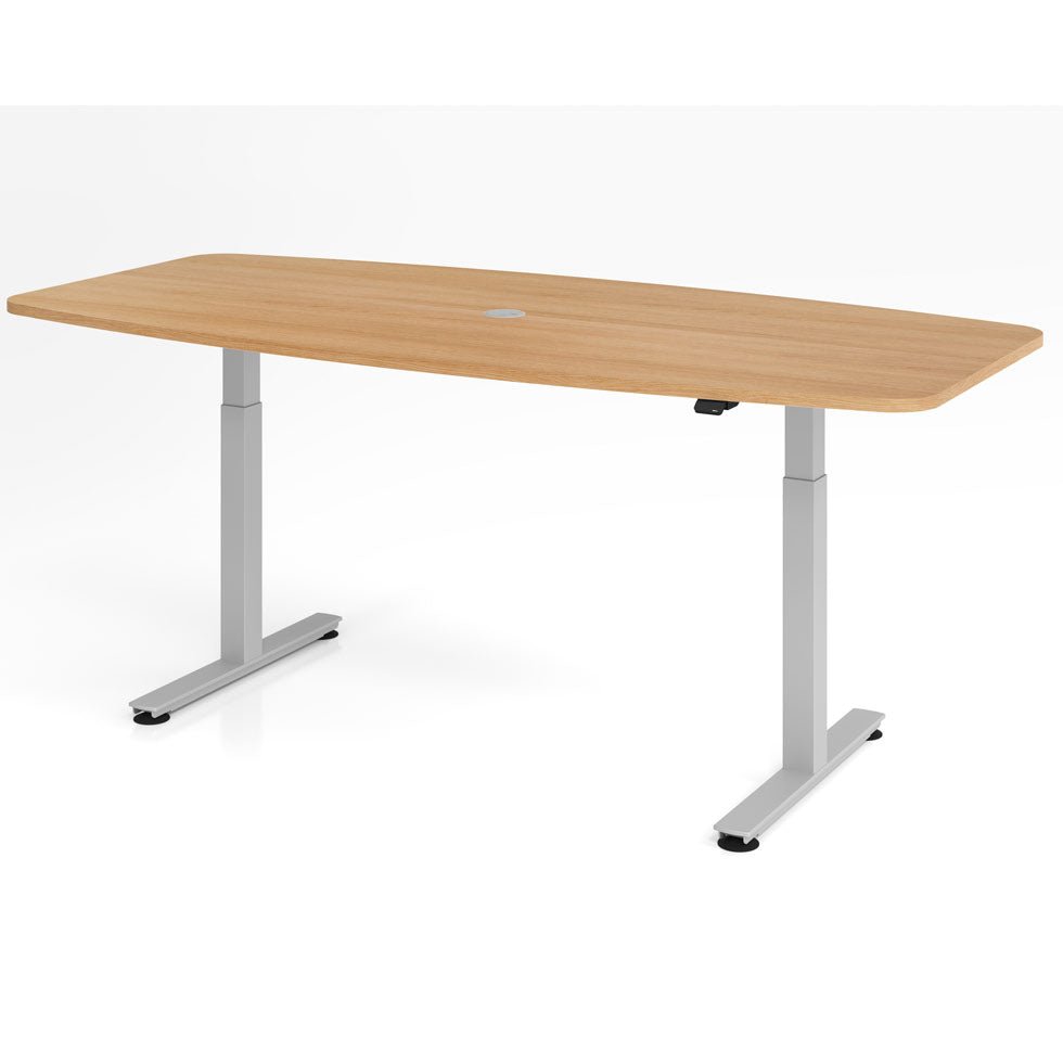 Besprechungstisch Konferenztisch Stehtisch - Meetingtisch elektrtisch höhenverstellbar - Büromöbel Plus - Serie EASY 220 x 103 cm - Made in Germany 🇩🇪 - jetzt bestellen - Büromöbel Plus
