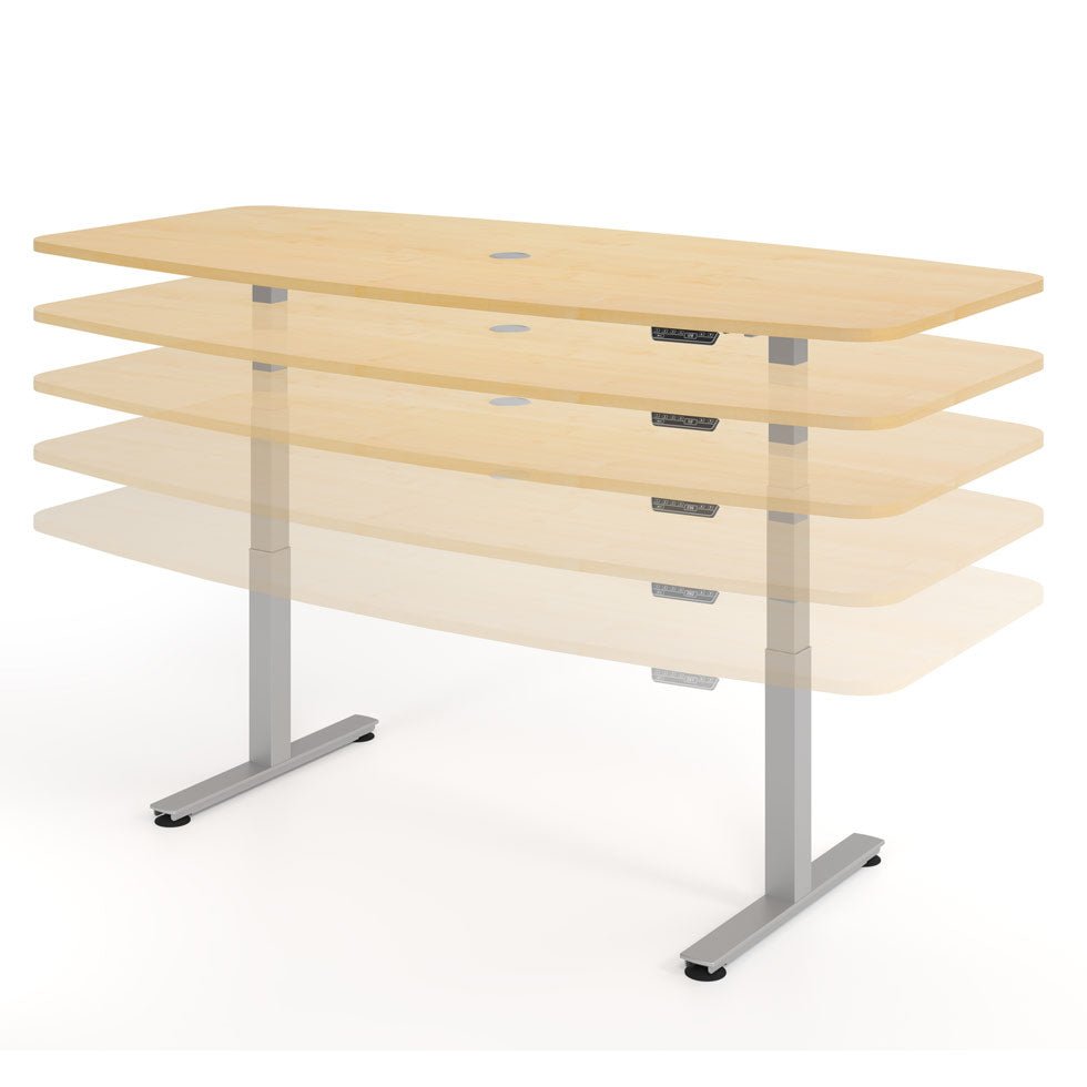 Besprechungstisch Konferenztisch Stehtisch - Meetingtisch elektrtisch höhenverstellbar - Serie Plus 220 x 103 cm - Büromöbel Plus