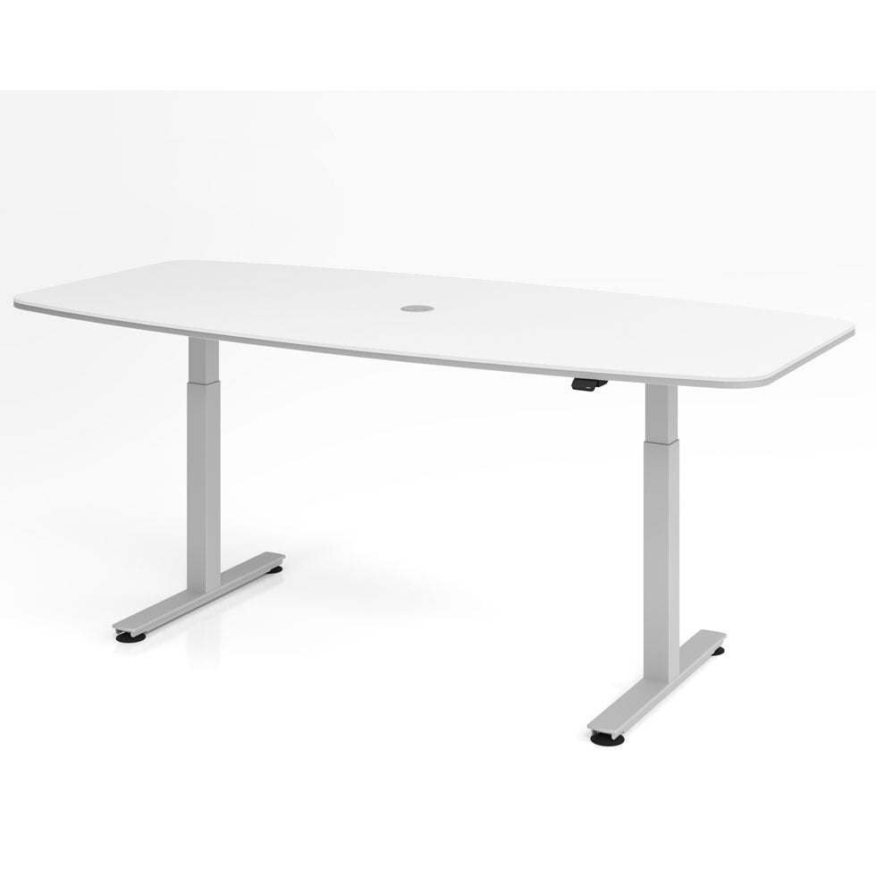 Besprechungstisch Konferenztisch Stehtisch - Meetingtisch elektrtisch höhenverstellbar - Serie Plus 220 x 103 cm - Büromöbel Plus