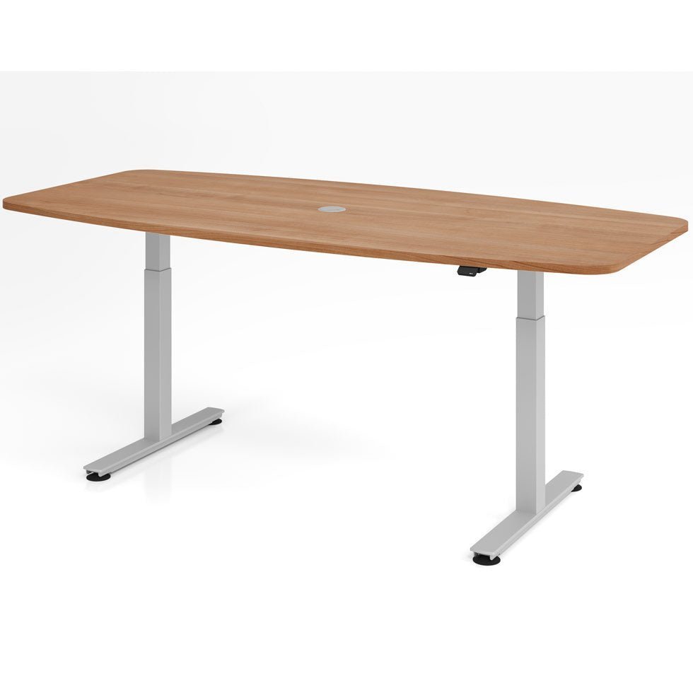 Besprechungstisch Konferenztisch Stehtisch - Meetingtisch elektrtisch höhenverstellbar - Serie Plus 220 x 103 cm - Büromöbel Plus