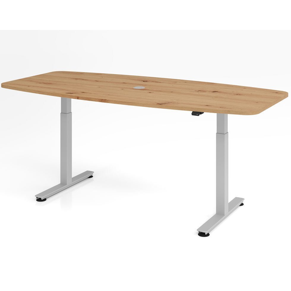 Besprechungstisch Konferenztisch Stehtisch - Meetingtisch elektrtisch höhenverstellbar - Serie Plus 220 x 103 cm - Büromöbel Plus