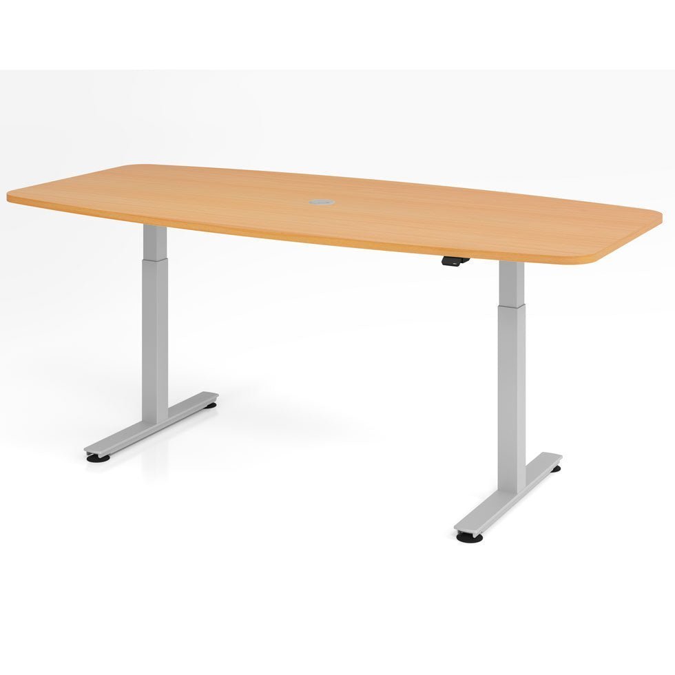 Besprechungstisch Konferenztisch Stehtisch - Meetingtisch elektrtisch höhenverstellbar - Serie Plus 220 x 103 cm - Büromöbel Plus