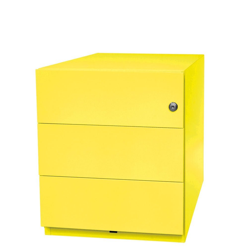 Bisley Stahl - Rollcontainer "NOTE" - 3 Schubladen mit Griffleiste - Tiefe 565 und 775 mm - alle Farben - jetzt besonders günstig! auf Rechnung bestellen - Büromöbel Plus