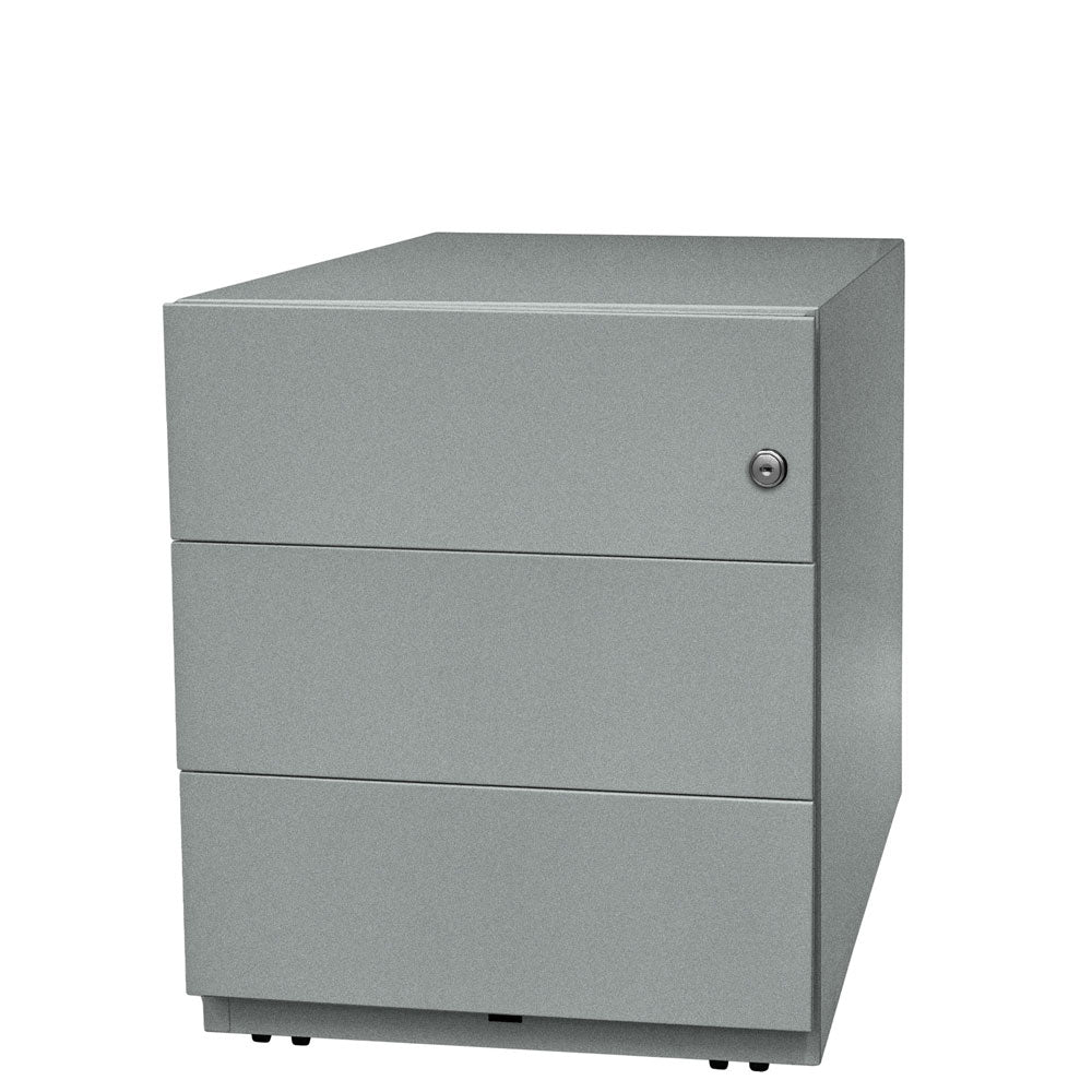 Bisley Stahl - Rollcontainer "NOTE" - 3 Schubladen mit Griffleiste - Tiefe 565 und 775 mm - alle Farben - jetzt besonders günstig! auf Rechnung bestellen - Büromöbel Plus