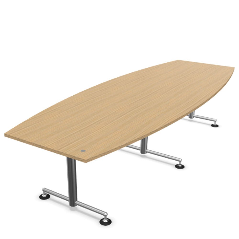 Bosse M1 Conference - höhenverstellbarer Konferenztisch von 72 - 136,5 cm - Arbeitsplatte 240 bis 560 cm in Echtholz Furnier - Büromöbel Plus