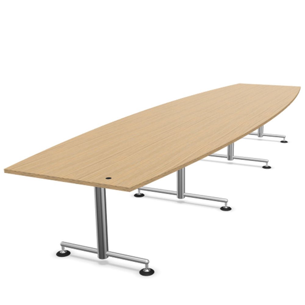 Bosse M1 Conference - höhenverstellbarer Konferenztisch von 72 - 136,5 cm - Arbeitsplatte 240 bis 560 cm in Echtholz Furnier - Büromöbel Plus