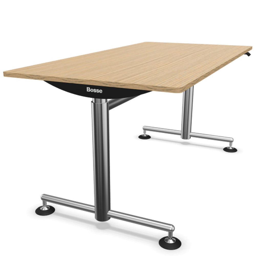 Bosse Modul Space M1 höhenverstellbarer Schreibtisch 72 - 136,5 cm - Melamin & Furnier Platte - Büromöbel Plus
