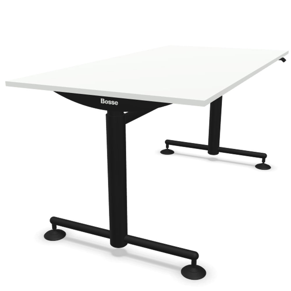 Bosse Modul Space M1 höhenverstellbarer Schreibtisch 72 - 136,5 cm - Melamin & Furnier Platte - Büromöbel Plus
